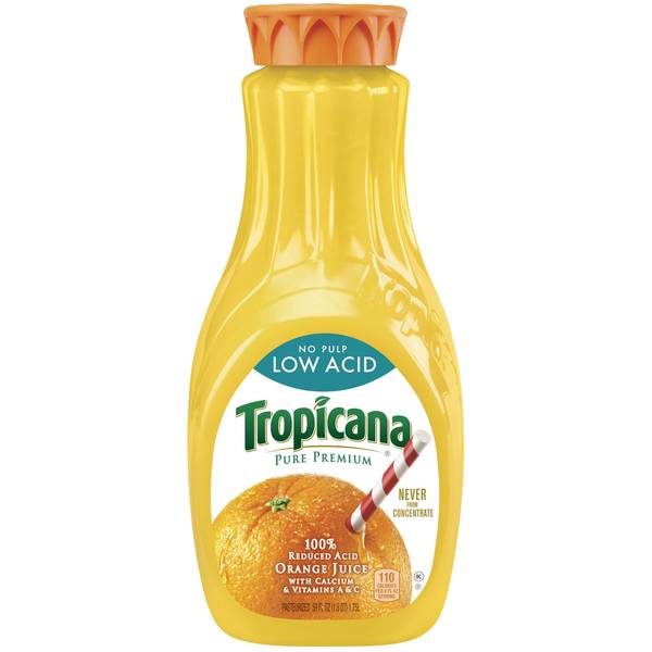 Tropicana Pure Premium Orange Juice Low Acid Image Of Tropicana Pure Premium Orange Juice Low Acid SKU: 129460