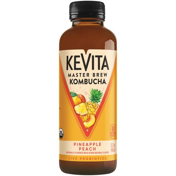 KeVita Master Brew Kombucha Pineapple Peach (Free Case)