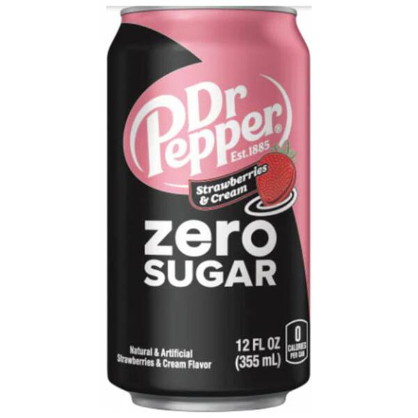 Dr Pepper Strawberries & Cream Zero Sugar Image Of Dr Pepper Strawberries & Cream Zero Sugar SKU: 320287