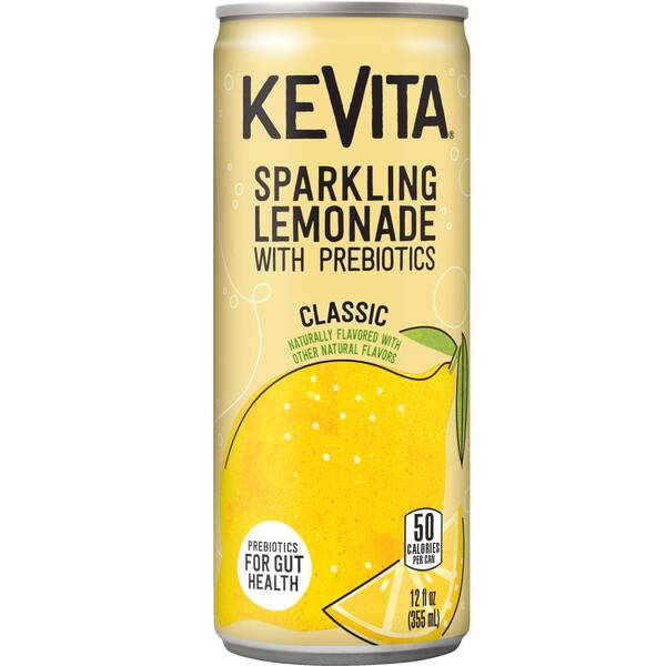 KeVita Sparkling with Prebiotics Lemonade Classic Image Of KeVita Sparkling with Prebiotics Lemonade Classic SKU: 322840