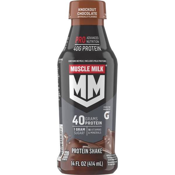 Muscle Milk Pro Advanced Nutrition Knockout Chocolate Image Of Muscle Milk Pro Advanced Nutrition Knockout Chocolate SKU: 140533