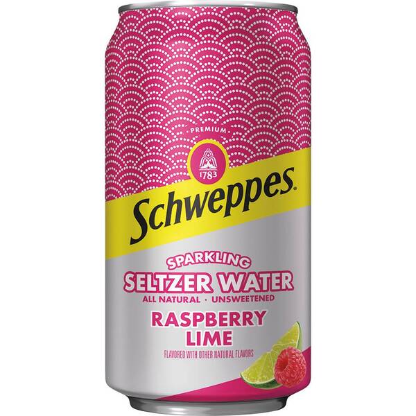 Schweppes Raspberry Lime Sparkling Seltzer Water (2/12 Packs) Image Of Schweppes Raspberry Lime Sparkling Seltzer Water (2/12 Packs) SKU: 142247