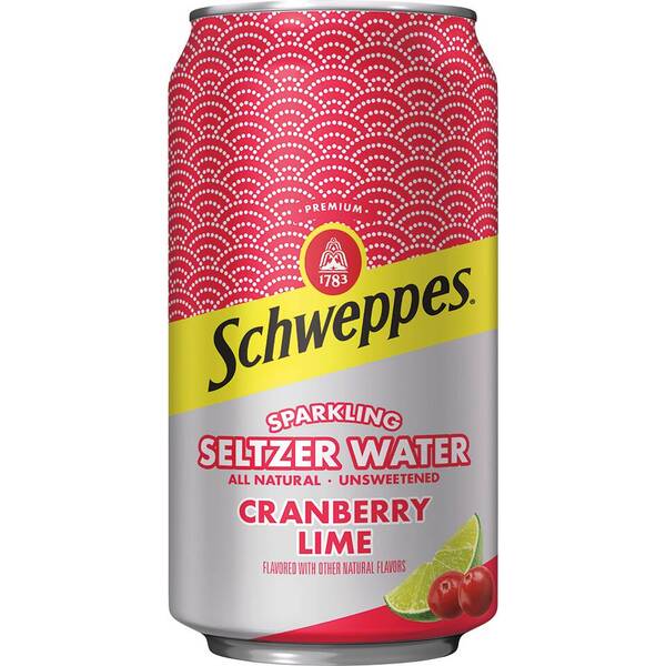 Schweppes Cranberry Lime Sparkling Seltzer Water (2/12 Packs) Image Of Schweppes Cranberry Lime Sparkling Seltzer Water (2/12 Packs) SKU: 148503