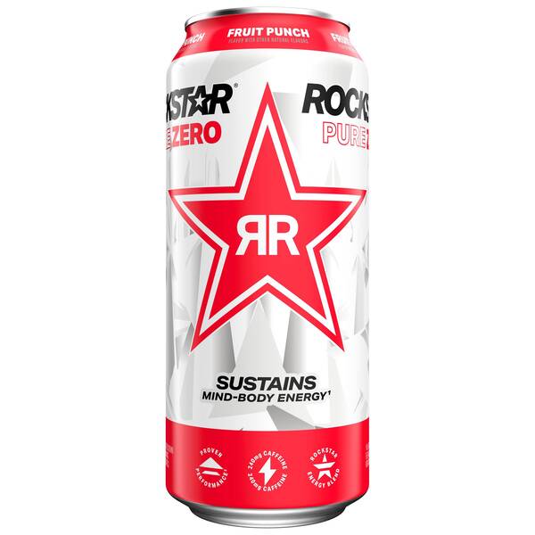 Rockstar Pure Zero Fruit Punch Image Of Rockstar Pure Zero Fruit Punch SKU: 198657