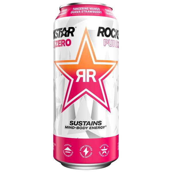 Rockstar Pure Zero Tangerine Mango Guava Strawberry Image Of Rockstar Pure Zero Tangerine Mango Guava Strawberry SKU: 198661
