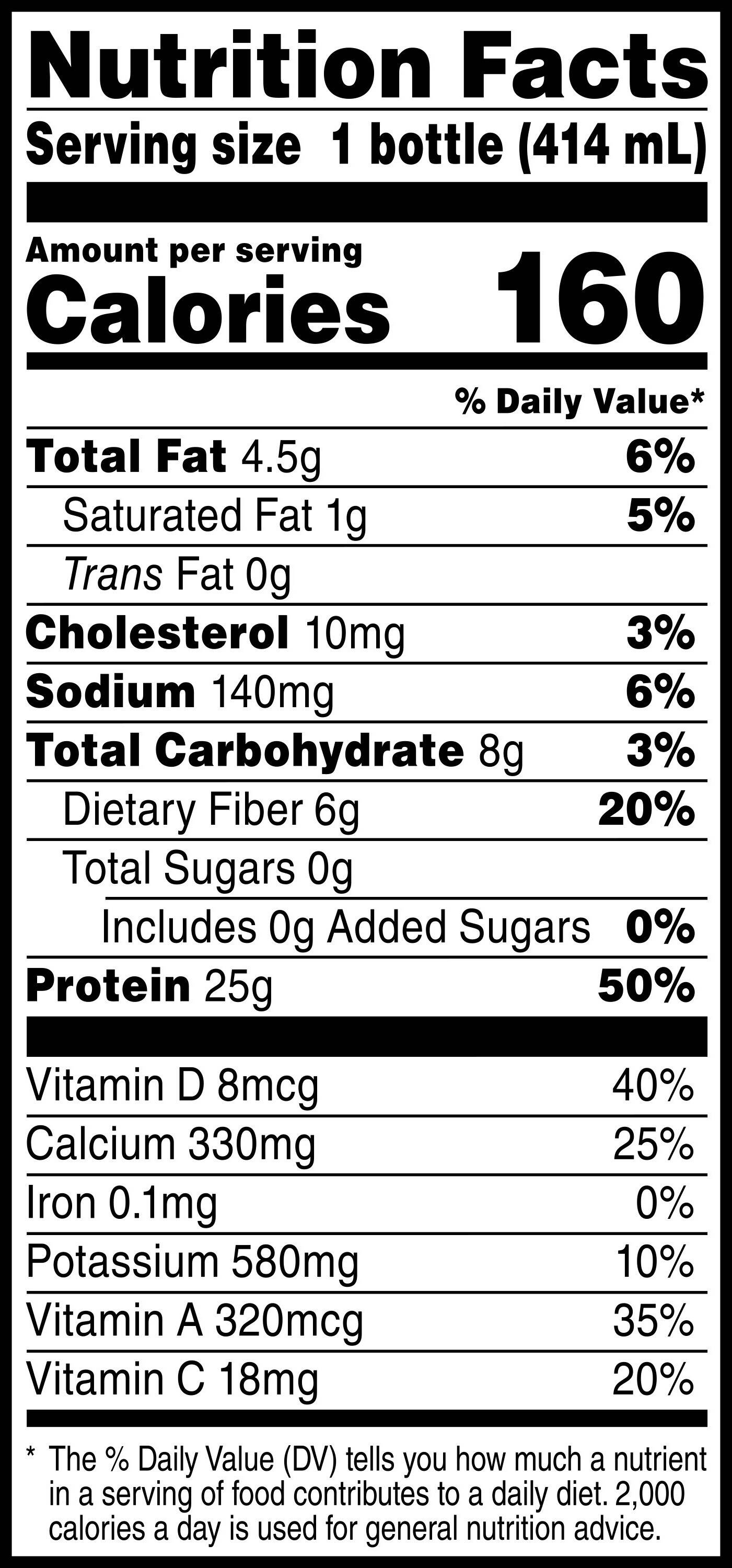 Image describing nutrition information for product Muscle Milk Genuine Vanilla Crème