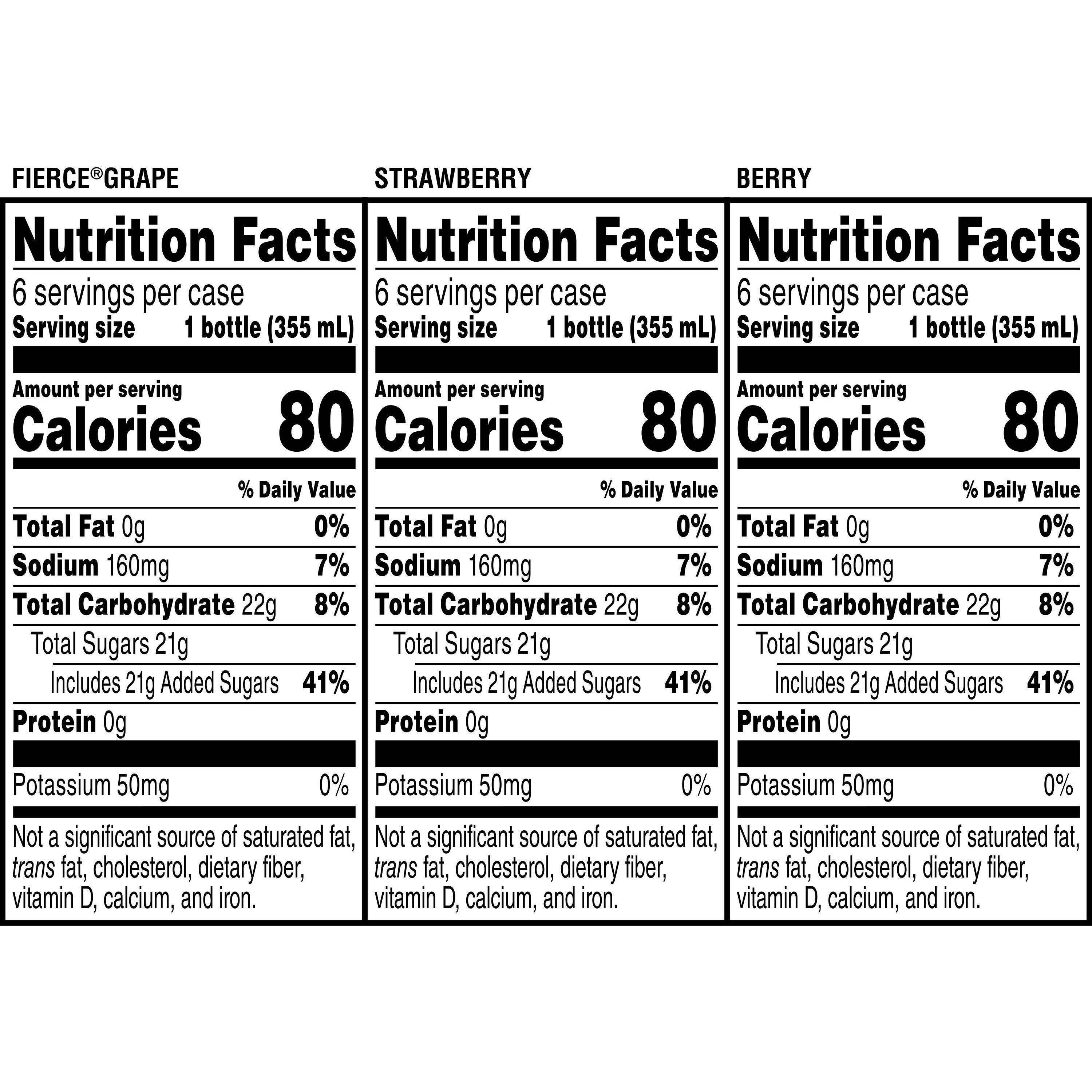 Image describing nutrition information for product Gatorade All Stars Berry