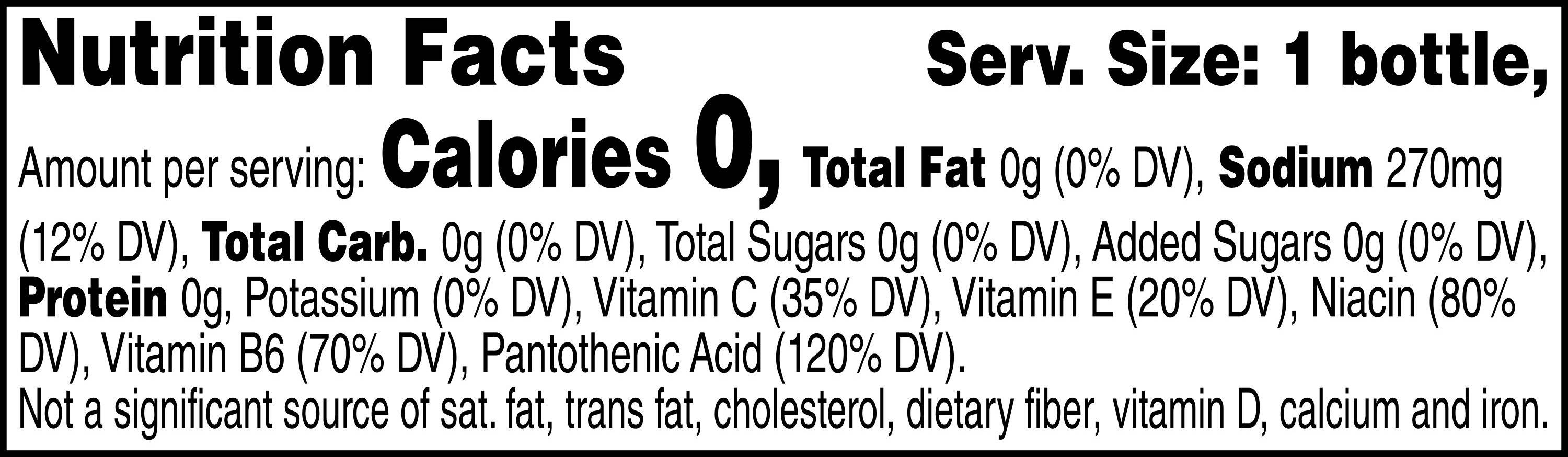 Image describing nutrition information for product Propel Strawberry Lemonade