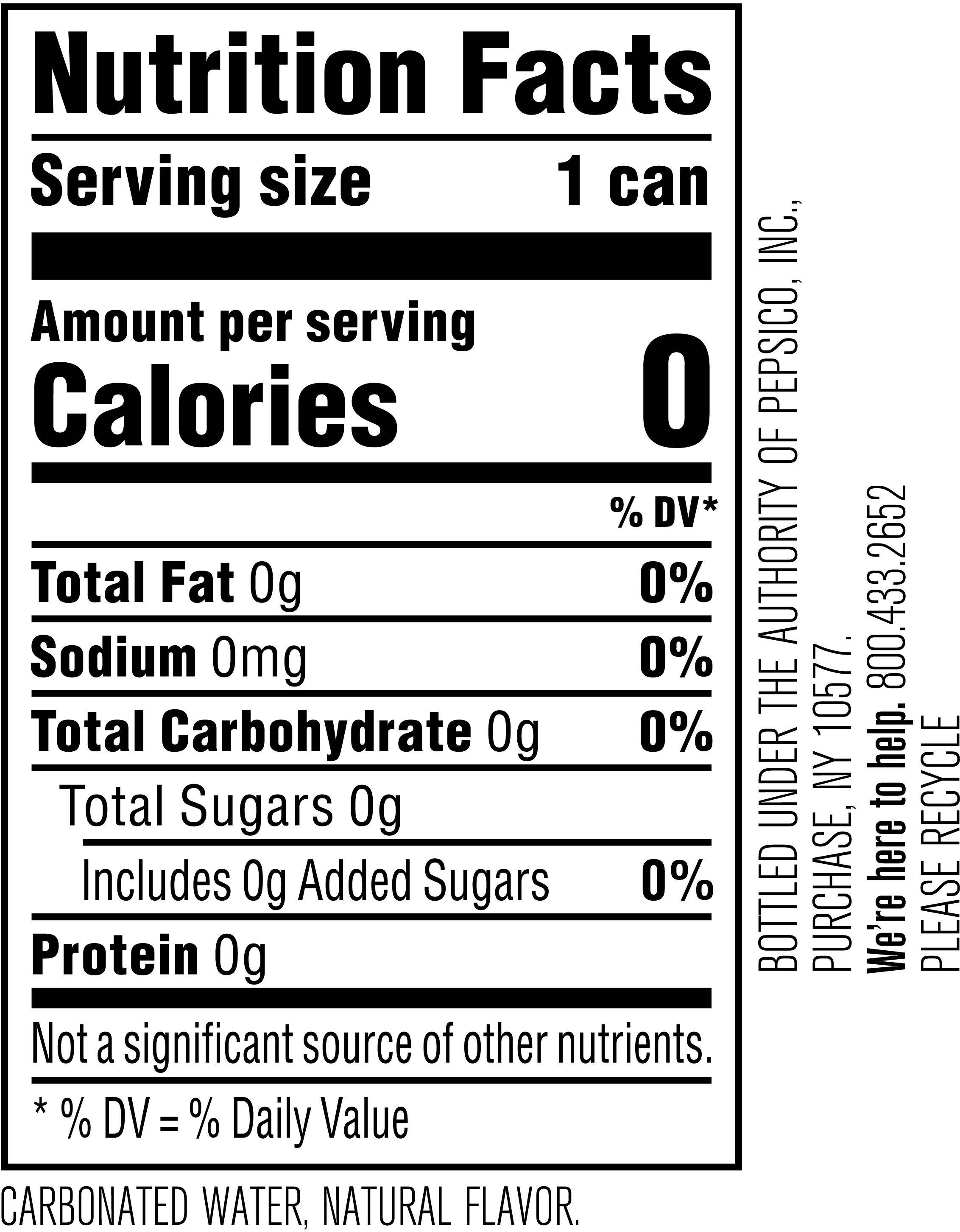Image describing nutrition information for product bubly blueberry pomegranate