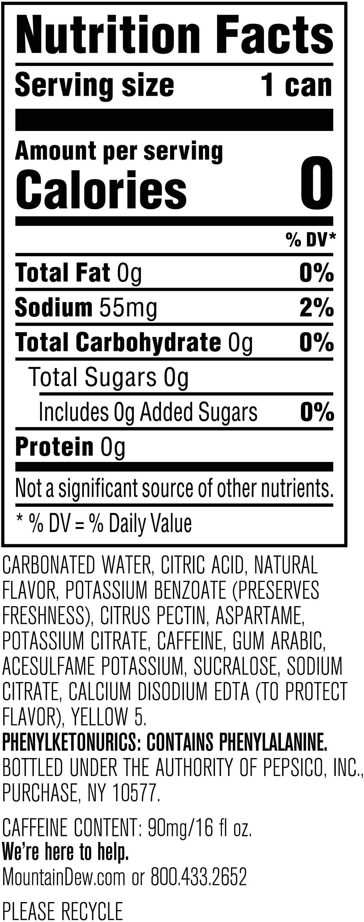 Mtn Dew Zero Sugar | Soft Drinks | BEVERAGES | PepsiCo Partners