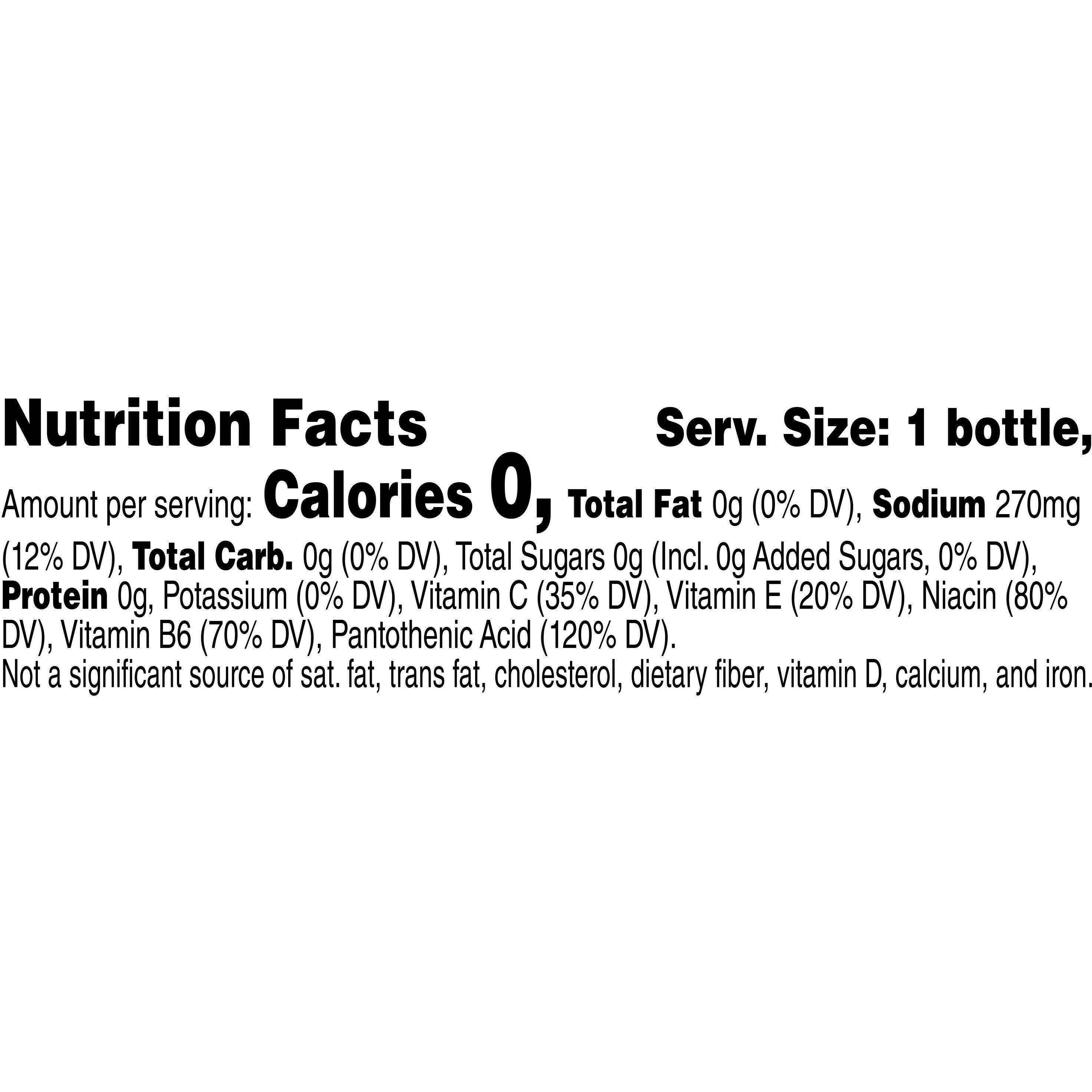 Image describing nutrition information for product Propel Kiwi Strawberry