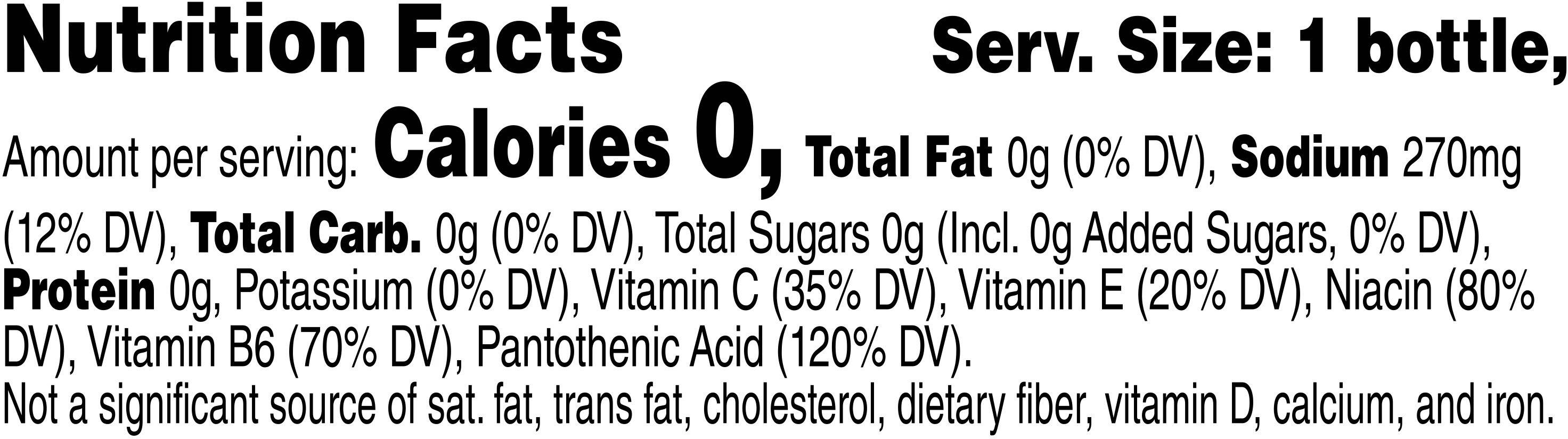 Image describing nutrition information for product Propel Strawberry Lemonade