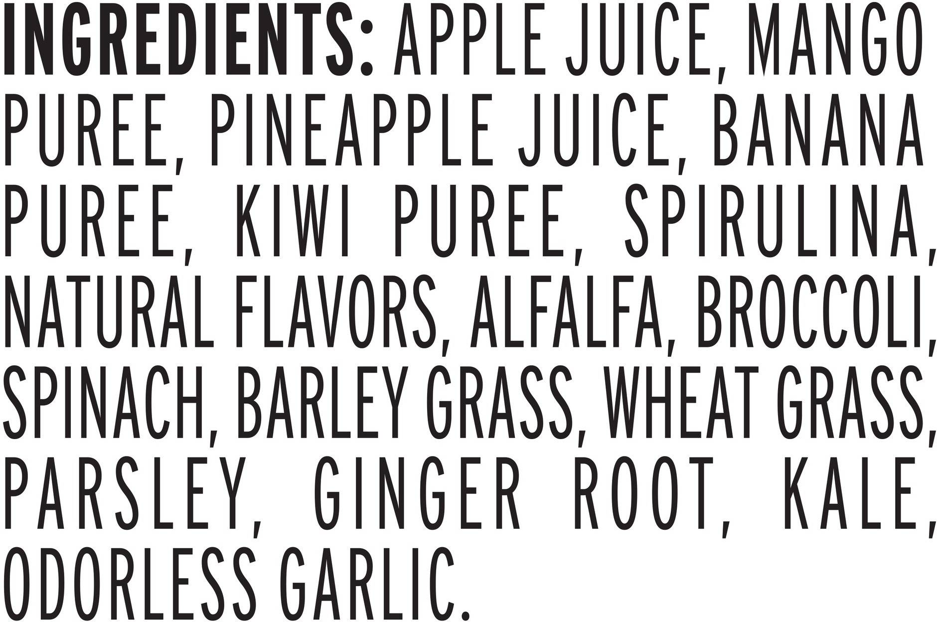 Image describing nutrition information for product Naked Juice Green Machine