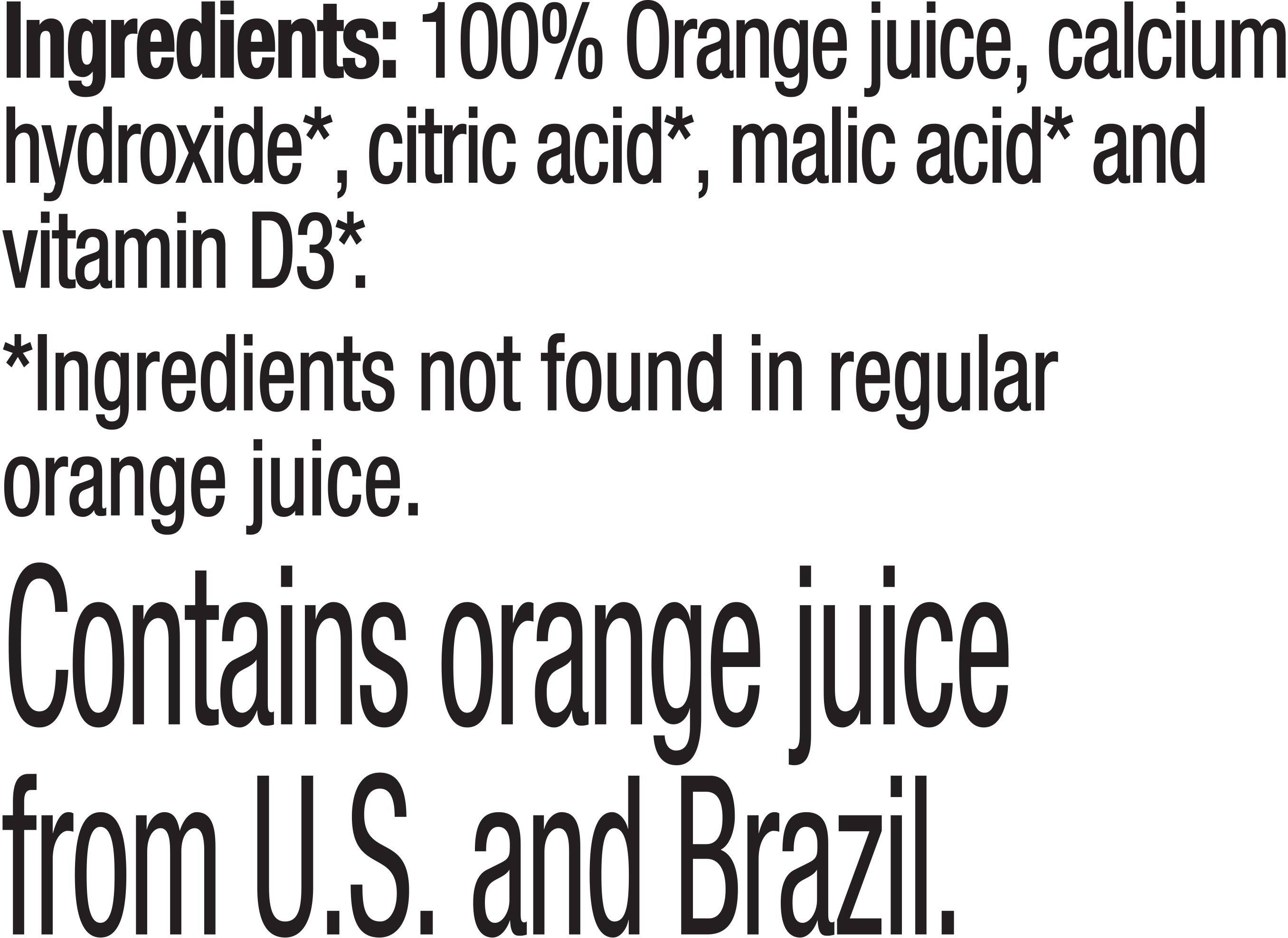 Image describing nutrition information for product Tropicana Pure Premium Calcium Orange Juice