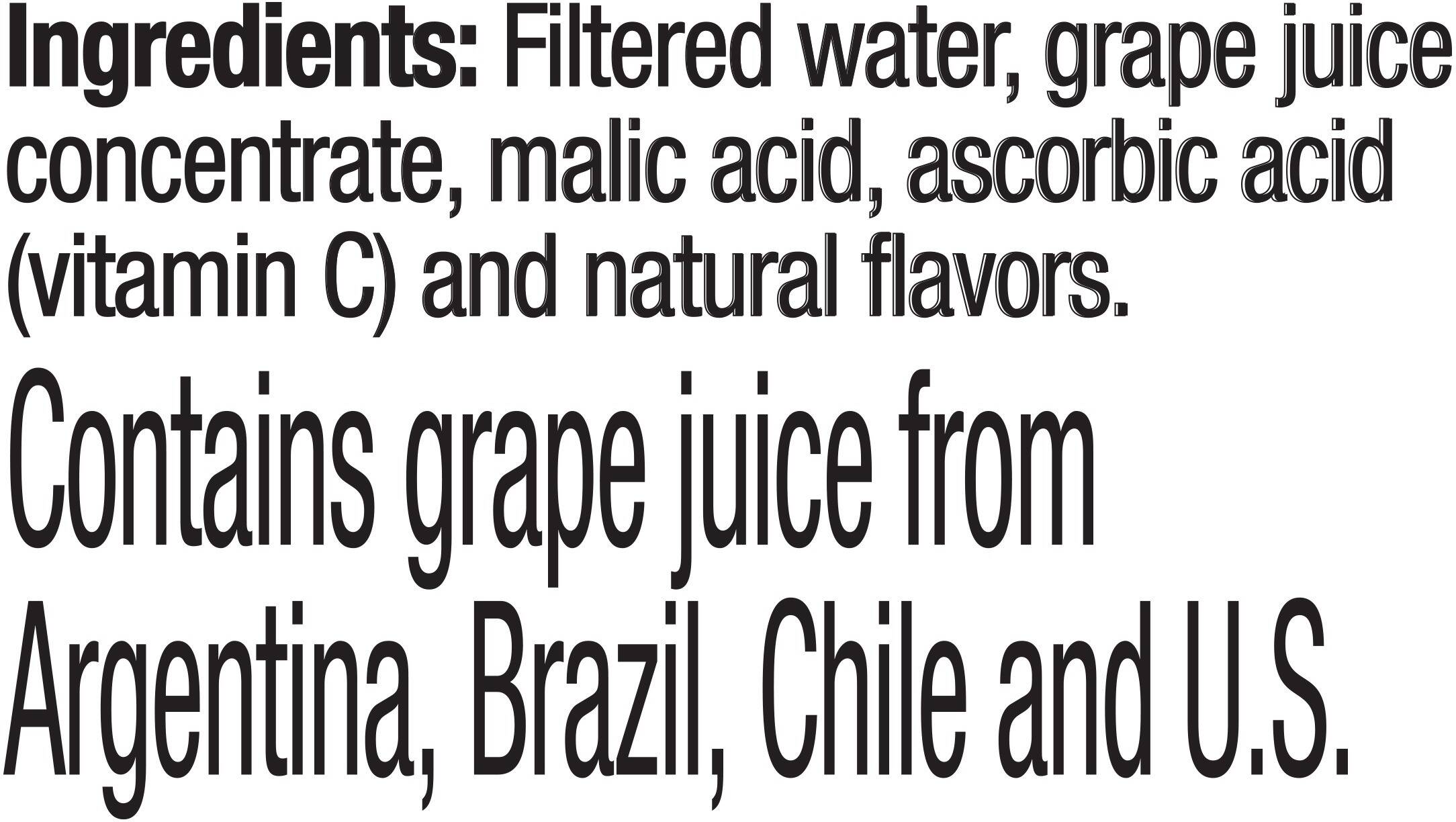 Image describing nutrition information for product Tropicana Pure Premium Grape Juice