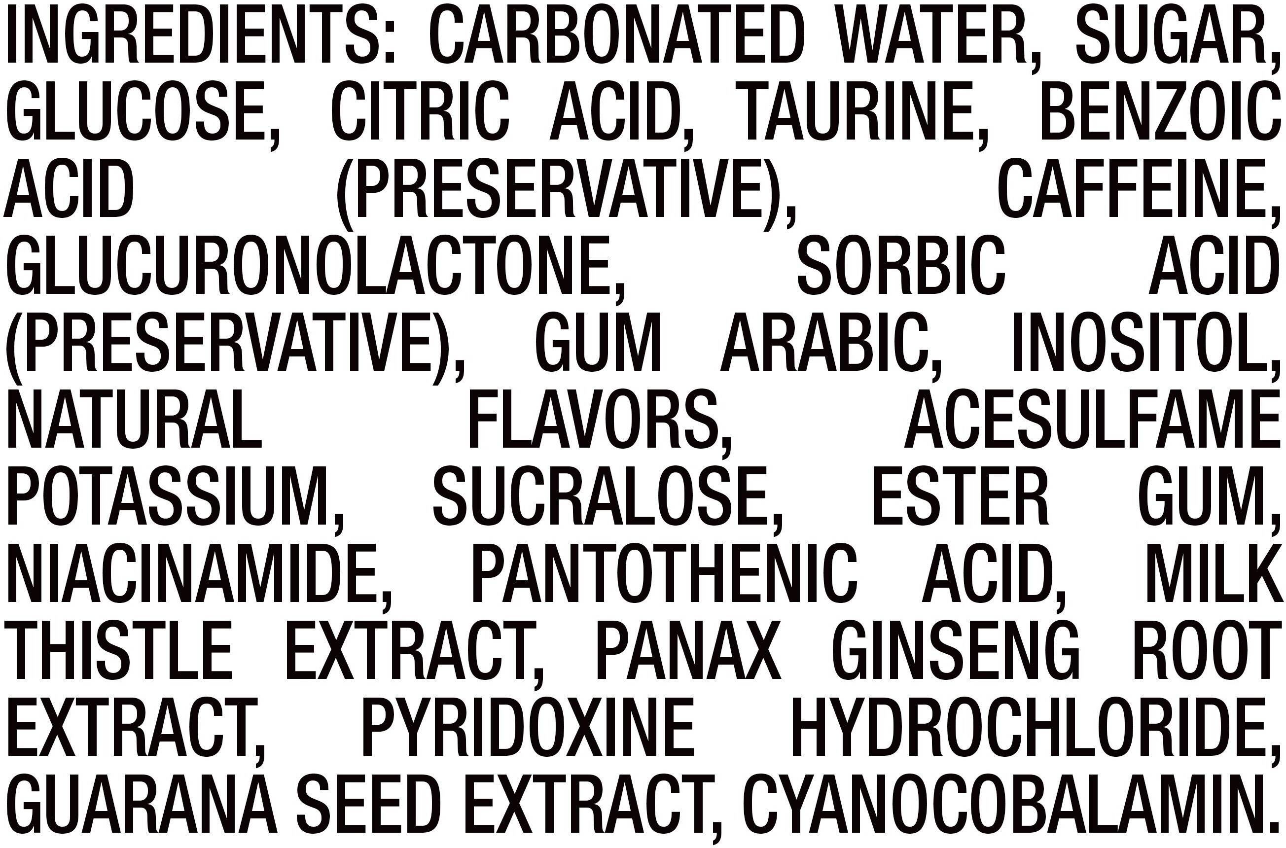 Image describing nutrition information for product Rockstar Freeze Frozen Lime