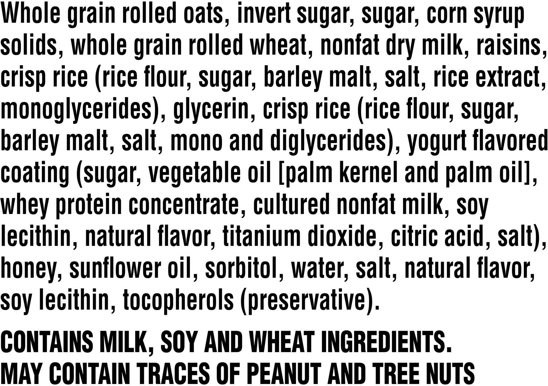 Image describing nutrition information for product Gatorade Prime Fuel Bar Oatmeal Raisin
