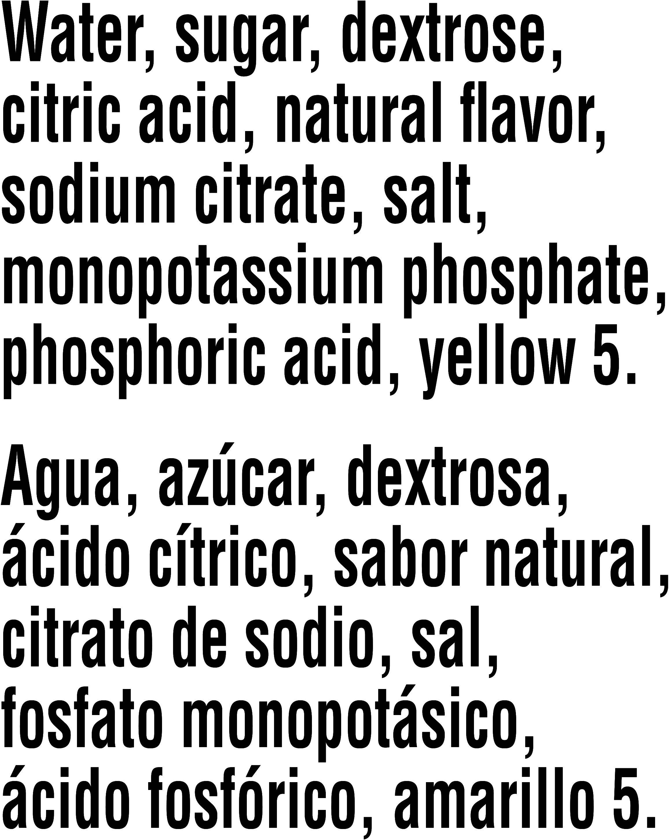 Image describing nutrition information for product Gatorade Flow Pineapple Mango