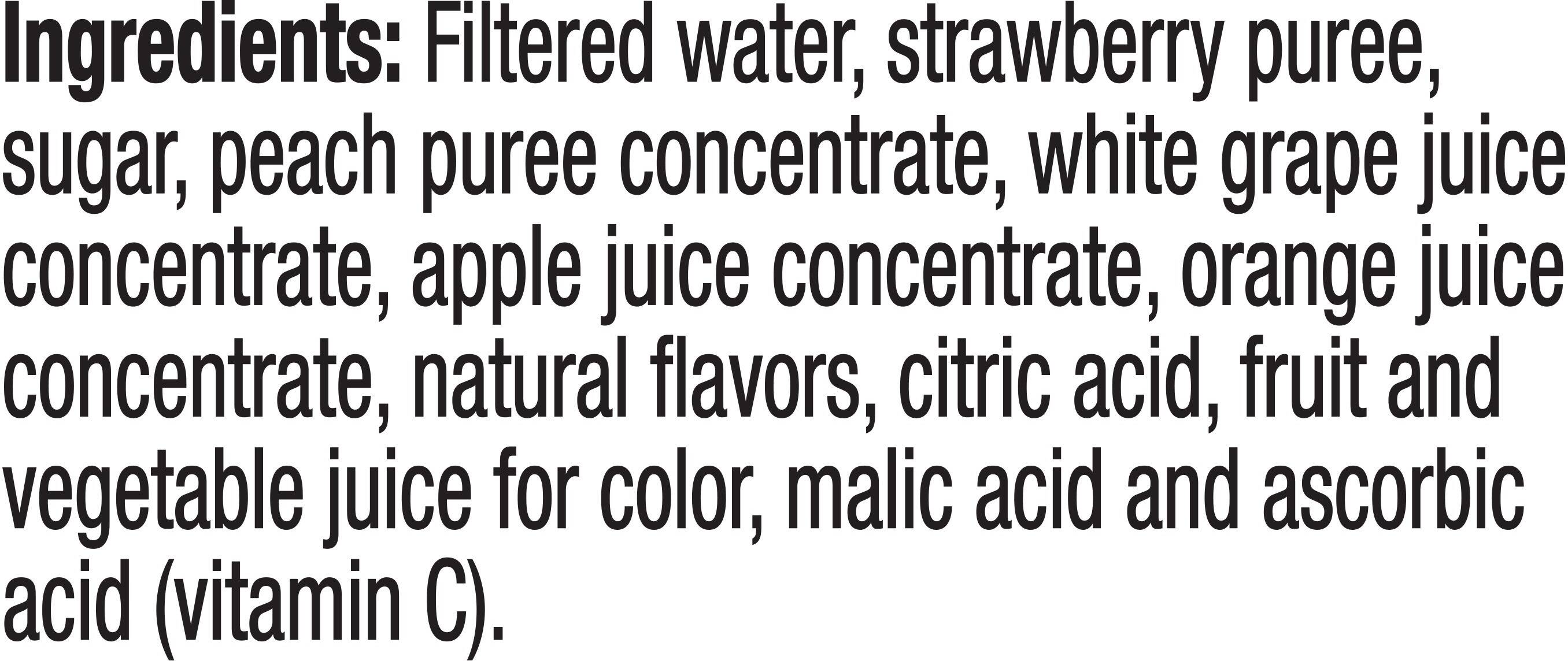 Image describing nutrition information for product Tropicana Strawberry Peach