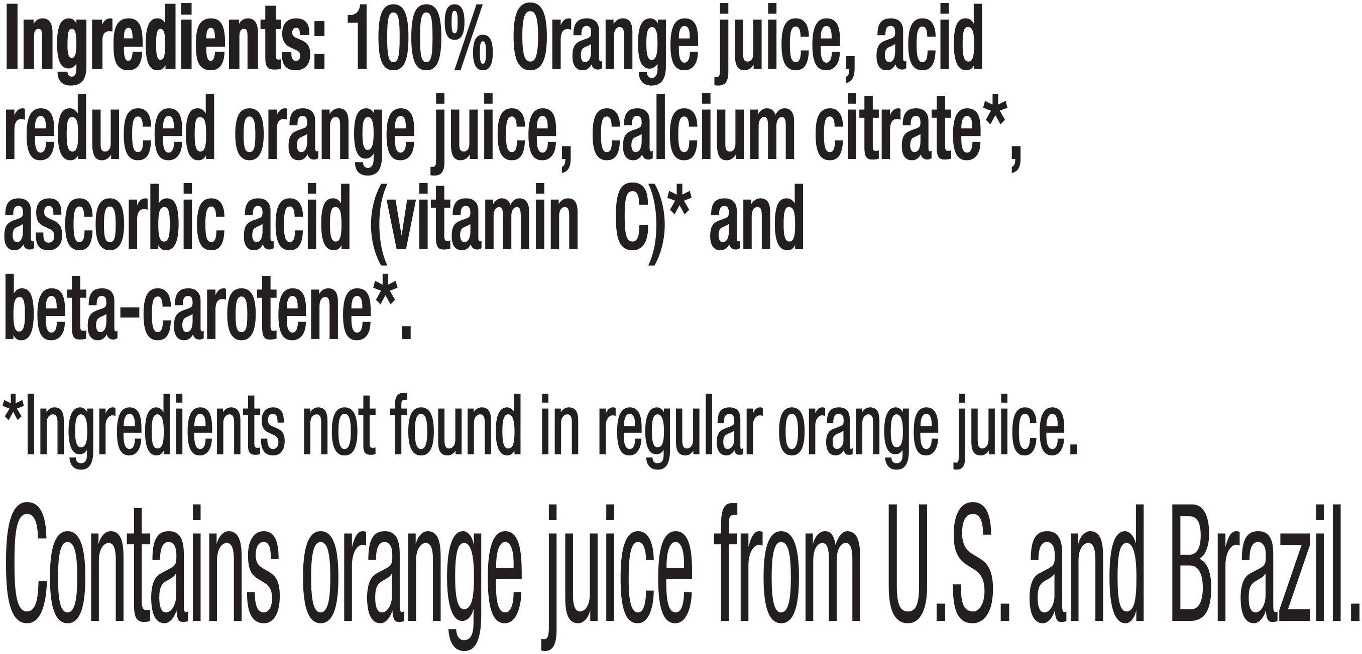 Image describing nutrition information for product Tropicana Pure Premium Orange Juice Low Acid
