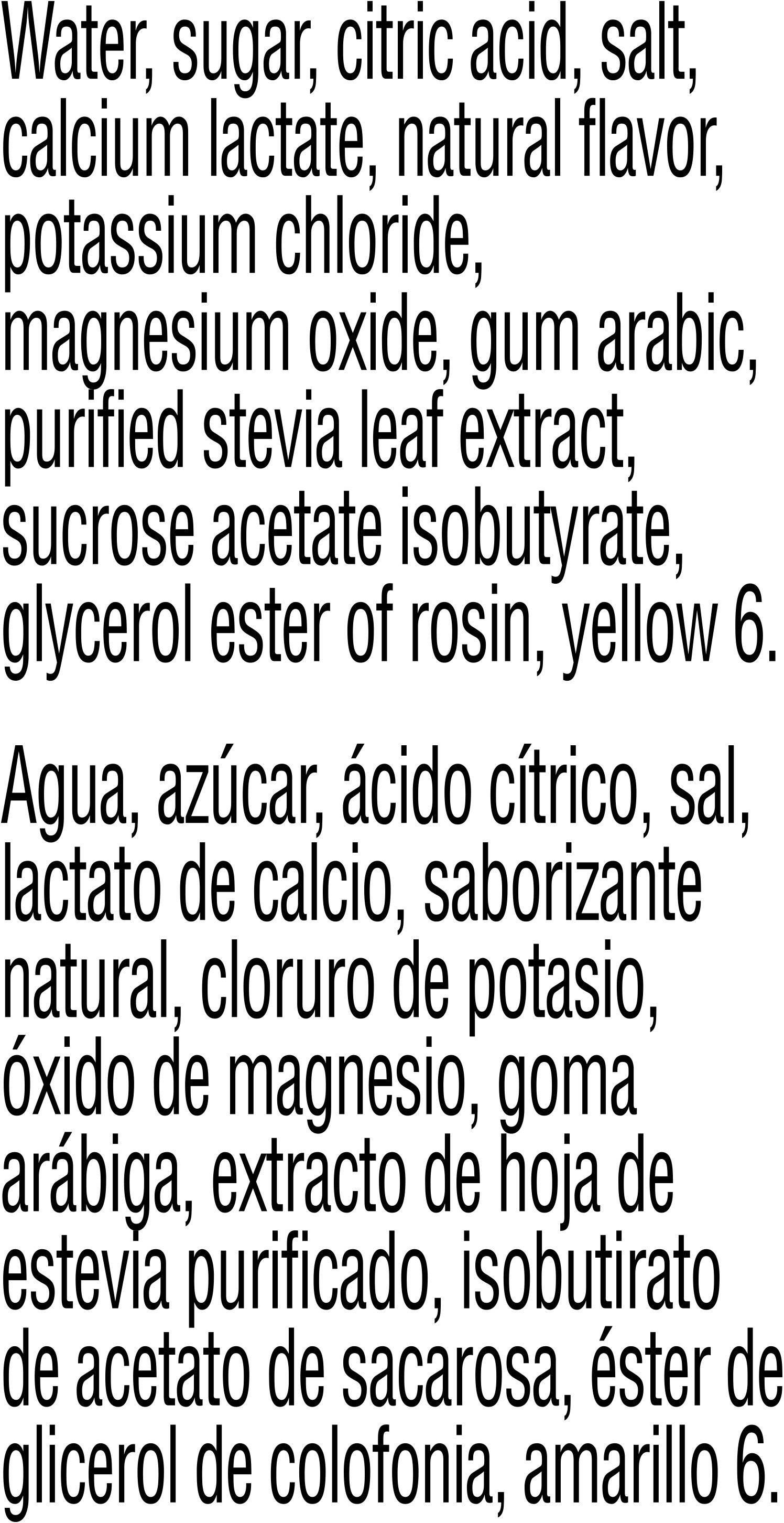 Image describing nutrition information for product Gatorade Gatorlyte Orange