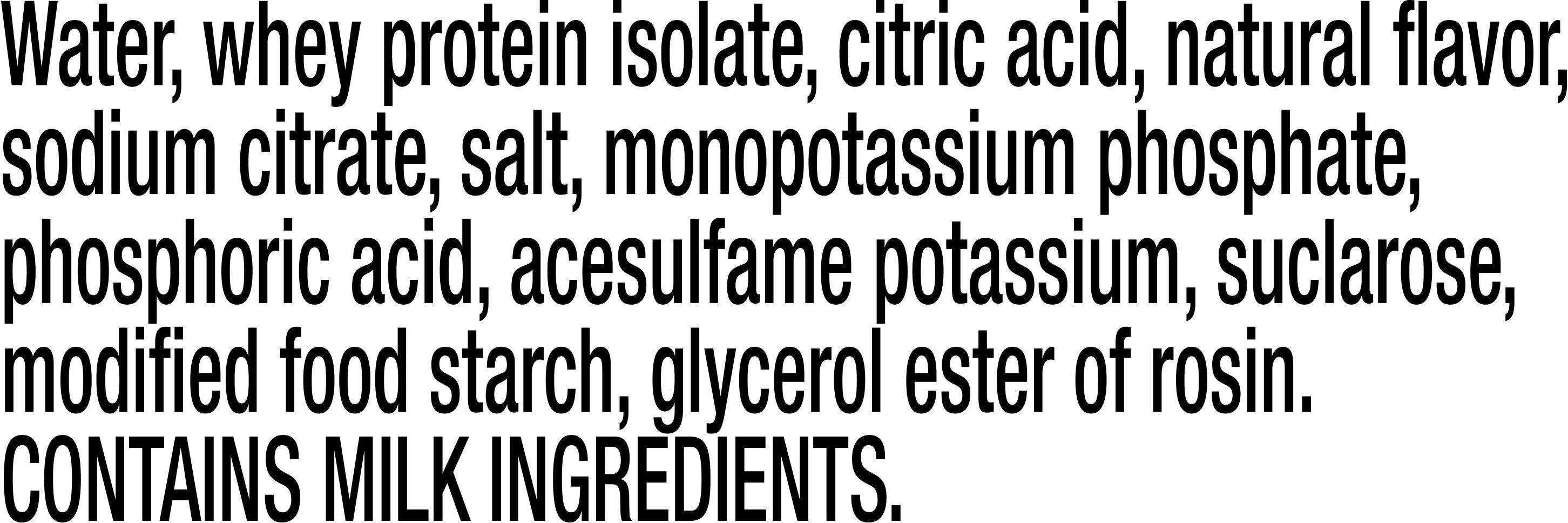 Image describing nutrition information for product Gatorade Zero with Protein Glacier Cherry