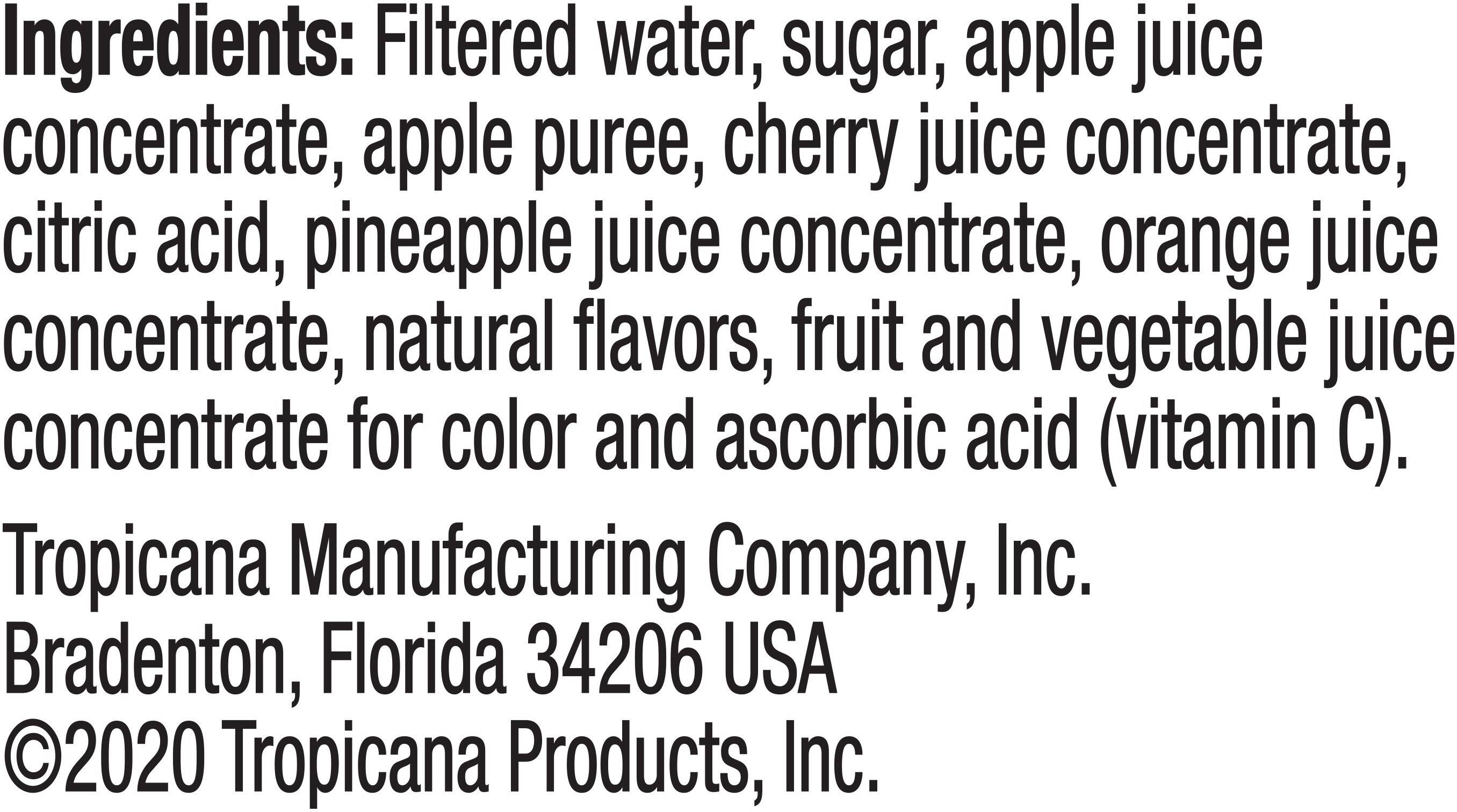 Image describing nutrition information for product Tropicana Caribbean Sunset